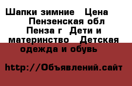  Шапки зимние › Цена ­ 350 - Пензенская обл., Пенза г. Дети и материнство » Детская одежда и обувь   